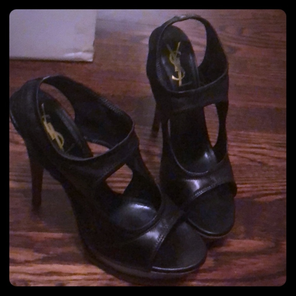 YSL Nappa Leather Stretch Sandal